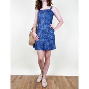 Vintage Handmade Mini Dress Summer Sun Sundress Pinafore Romantic Dainty Party